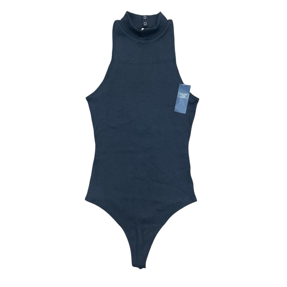 Abercrombie & Fitch Ribbed Open Back Bodysuit Black – Size M NWT